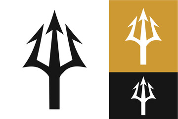Trident logo icon. Vector image