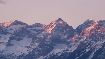Trentino Alto Adige, Italy, Europe, Winter season, sunrise