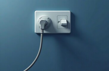 Electric socket with a plug. Connection and disconnection concept. Concept of 404 error connection. Electric plug and outlet socket unplugged. Wire, cable of energy disconnect – vector