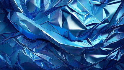 Hintergrund, Wallpaper zerknitterte Alufolie in blau