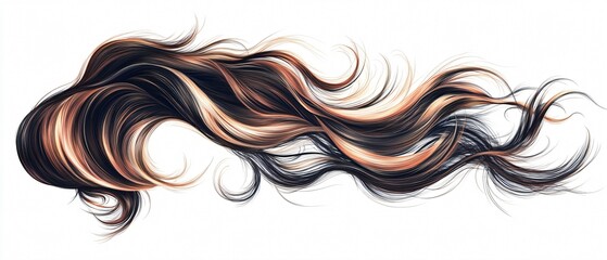 Chic Hairstyle Vector Illustration for Fashion Designs and Hair Inspirations