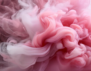 Fototapeta premium glowing pink colored smoke against dark background