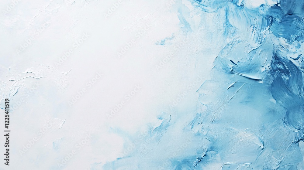 Poster light blue abstract painting background creating winter impression