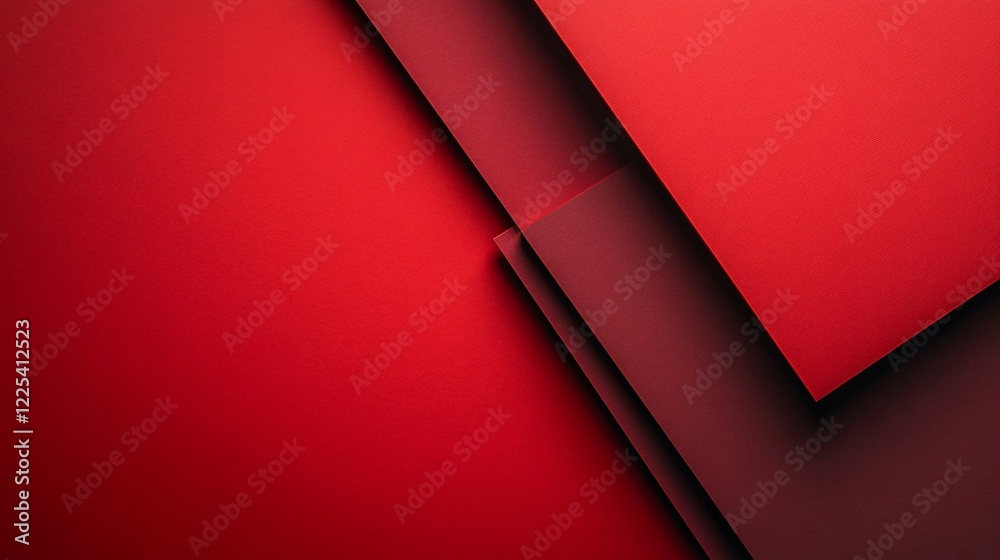 Leinwandbilder geometric red background creating three-dimensional effect with shadows