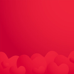 Red Valentine Background, Love wallpaper vector design, Editable