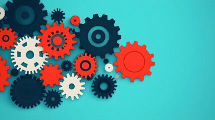 Conceptual Visualization of Automated Recruitment Workflow with Interlocking Gears