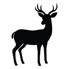 deer hunting silhouette icon, illustration design