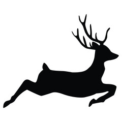 deer hunting silhouette icon, illustration design