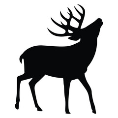 deer hunting silhouette icon, illustration design