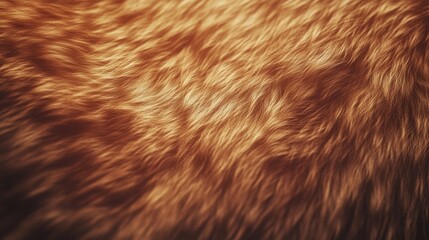Fototapeta premium Close up of a tiger's fur with a warm, fuzzy feeling. The fur is brown and black with a striped pattern 