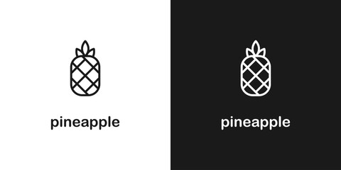 Pineapple fruit icon. Pineapple fruit vector icon. Fruit symbols for your web design. Fruits icon