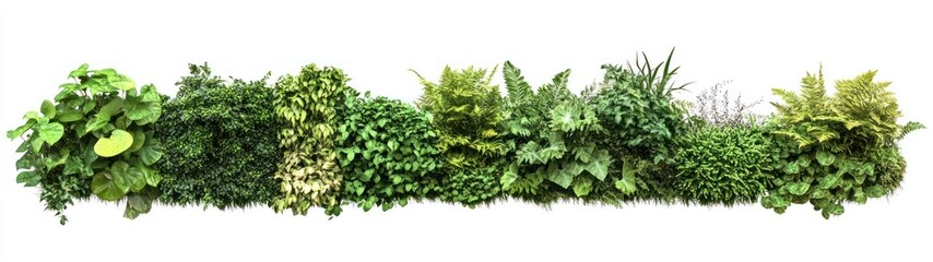 Obraz premium Lush Green Vertical Garden Wall Display of Varied Plants