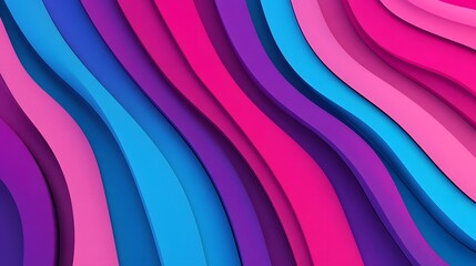 Fototapeta premium Mesmerizing Minimalist Gradient Waves - Vibrant Promotional Digital Background with Fluid Shapes