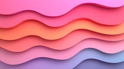 Soft Gradient Waves and Curves Minimalist Design Background for Promotional Banner