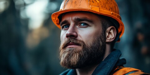 Fototapeta premium An engineer inspecting machinery, reflecting innovation, technology, and modern industry progress.