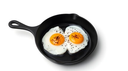 fried egg in a frying pan