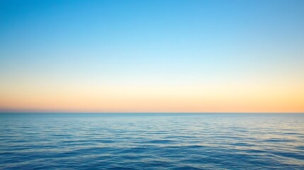Obraz premium Serene Sunset Over Calm Ocean Waters