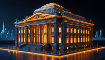 Naklejka premium The Future of Government AI and Digital Transformation 