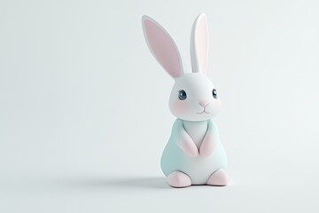 Cute bunny with pastel colors, exuding charm and playfulness for
