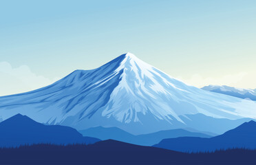 Fototapeta premium Blue Mountain Landscape 