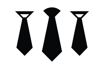 Tie icon vector set, Necktie symbol vector