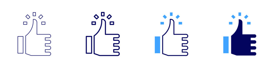 Move like icon in 4 different styles. Thin Line, Line, Bold, and Bold Line. Duotone style. Editable stroke