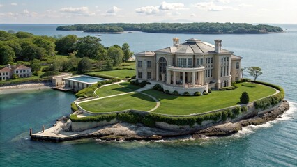 mansion on the island