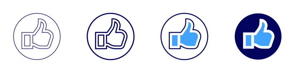 Try like icon in 4 different styles. Thin Line, Line, Bold, and Bold Line. Duotone style. Editable stroke