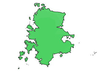 少しゆるい壱岐島地図 長崎県 西日本