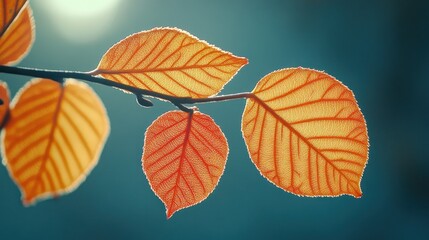 Illuminated Autumn Leaves: A Symphony of Warmth and Light