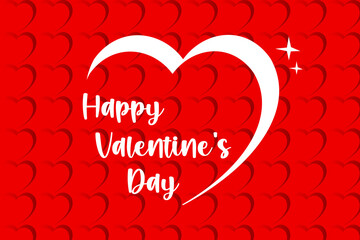  Happy valentines day  , love and special text ,in white color and lots of love shapes premium heart shape