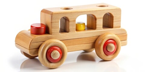 Wooden Toy Bus
