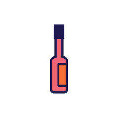 Vector image of a chili pepper icon with a white background