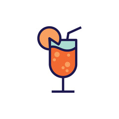 cocktail icon vector image with white background