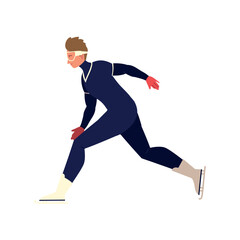 Vector image of a person practicing ice skating icon on a white background