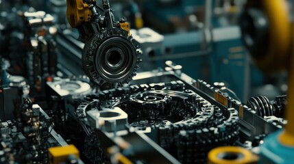 Robotic Arm Assembling Complex Gear System