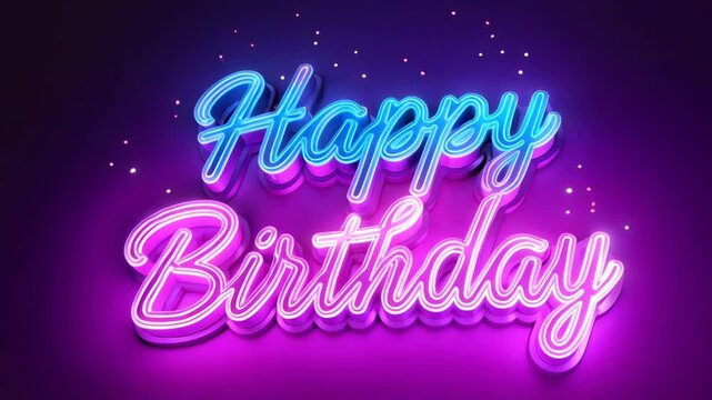 Celebrating a vibrant birthday with neon lights and festive decorations in a joyous atmosphere