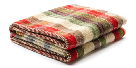 Folded Striped Wool Blanket