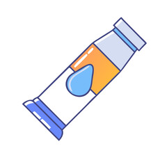 oil paint tube icon, oil paint tube vector illustration-simple illustration of oil paint tube, perfect for oil paint tube logos and icons