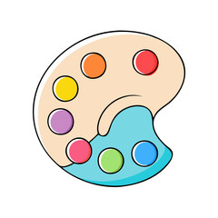 palette icon, palette vector illustration-simple illustration of palette, perfect for palette logos and icons