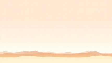 Pastel Desert Landscape with Gentle Rolling Hills