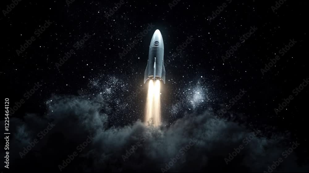Canvas Prints spaceship soaring through the cosmic depths: a journey through stars and nebulae