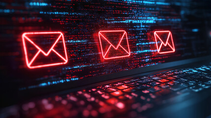 Scam fraud security warning crime internet technology phishing online alert digital risk protection threat background with danger message spam cyber concept hacking attack email sms caution symbol