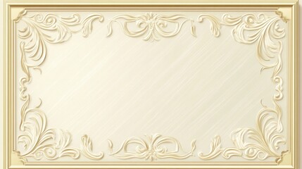 Elegant Ornate Frame With Cream Background Design