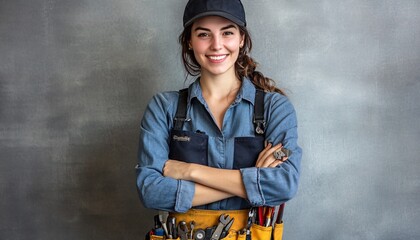 Empowered Female Mechanic Showcasing Strength and Skill on International Women's Day