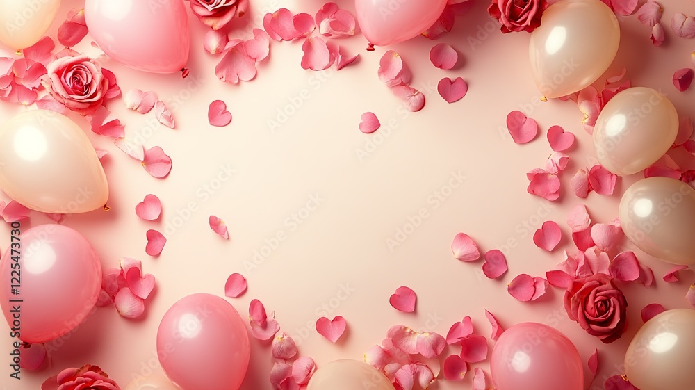 Poster A soft vector background featuring multiple hearts in varying sizes and shades of pink and red, ideal for love and affection themes.

