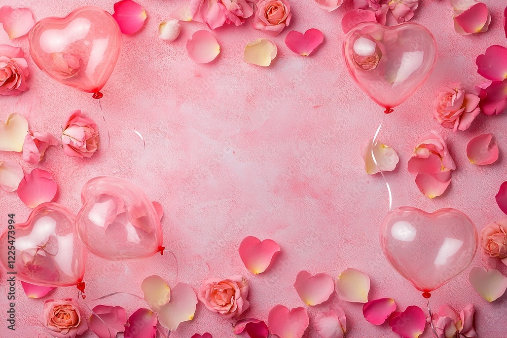 Poster A soft vector background featuring multiple hearts in varying sizes and shades of pink and red, ideal for love and affection themes.

