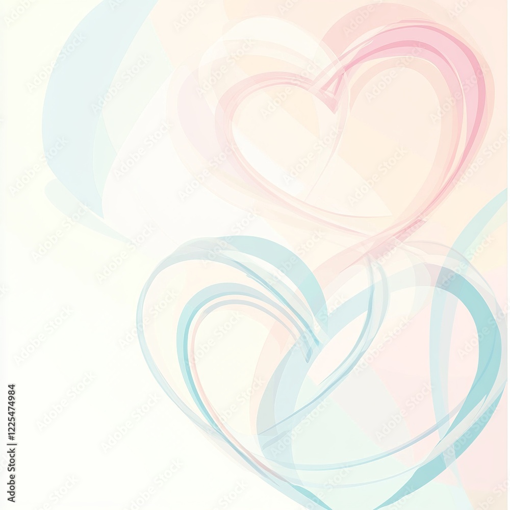 Aufkleber A soft vector background featuring multiple hearts in varying sizes and shades of pink and red, ideal for love and affection themes.

