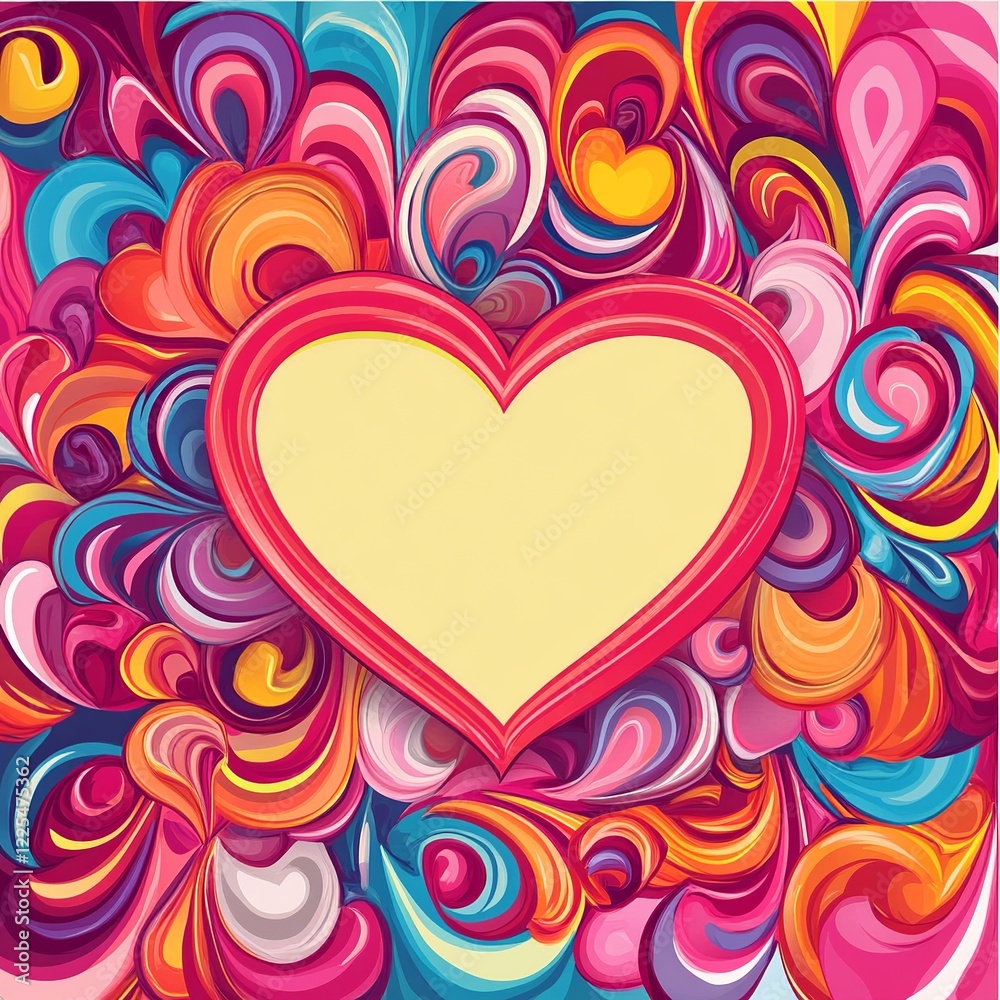Aufkleber A soft vector background featuring multiple hearts in varying sizes and shades of pink and red, ideal for love and affection themes.

