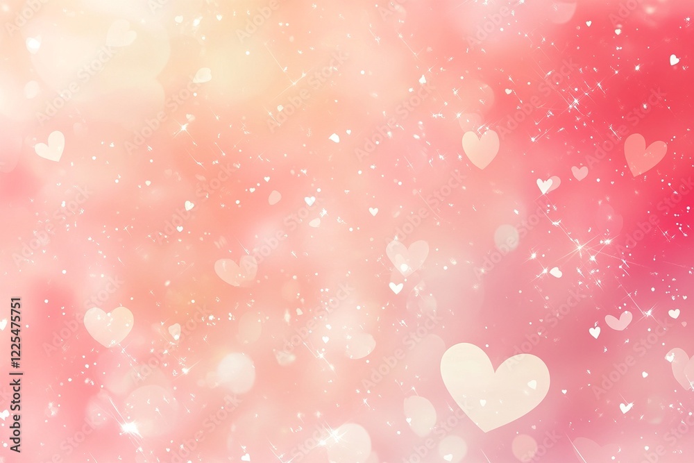 Poster A soft vector background featuring multiple hearts in varying sizes and shades of pink and red, ideal for love and affection themes.

